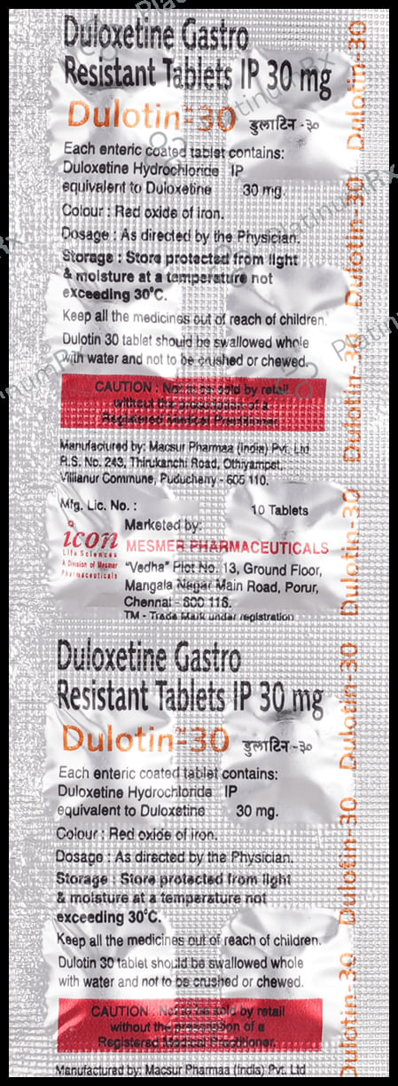 Dulotin 30mg Tablet 10s