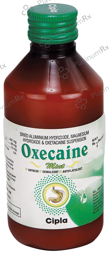 Oxecaine 291/98/10mg Mint Oral Suspension 170ml