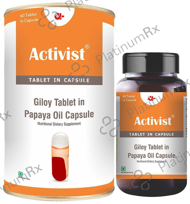 Activist Giloy Tablet In Papaya Oil Capsule