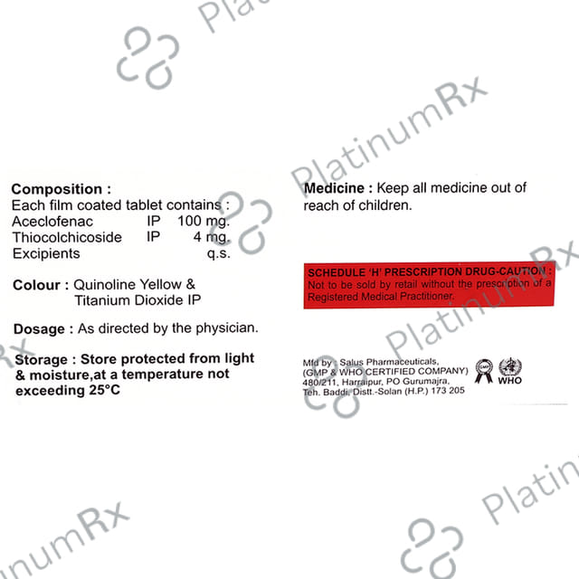 Agatha TH 100/4mg Tablet 10s