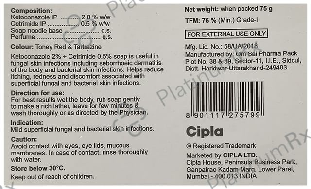 Ketocip CT Soap 75gm