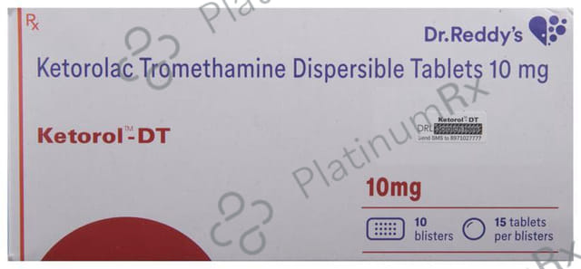 Ketorol DT 10mg Tablet DT 15s