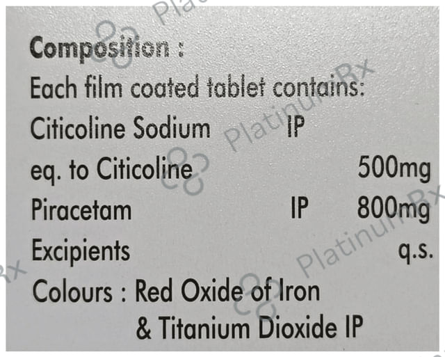 Piracog Plus 500mg/800mg Tablet