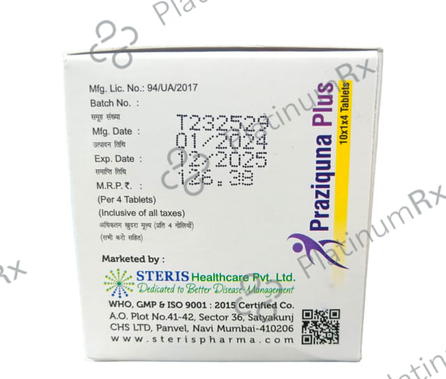 Praziquna Plus 600mg Tablet 4s