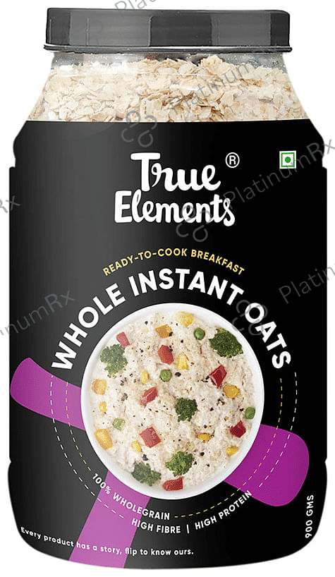 True Elements Instant Oats with High Fibre & Protein - No Added Sugar for High Blood Pressure