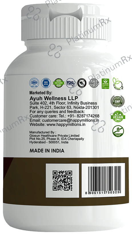 Happy Millions Arjuna Tablet - Cardio Protector & Healthy Heart - 30 tablets