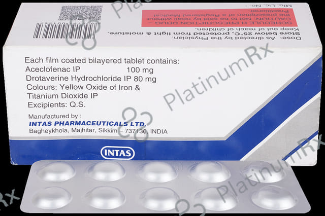 Hifenac Spas 100/80mg Tablet 10s