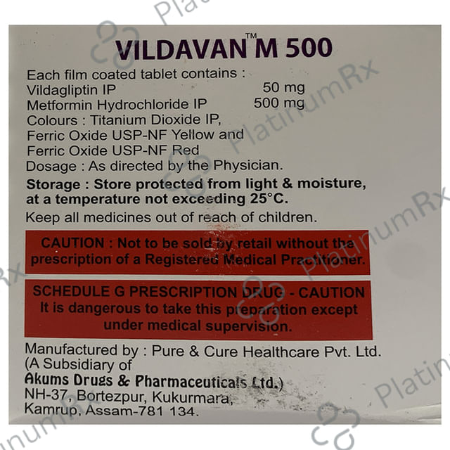 Vildavan M 500 Tablet