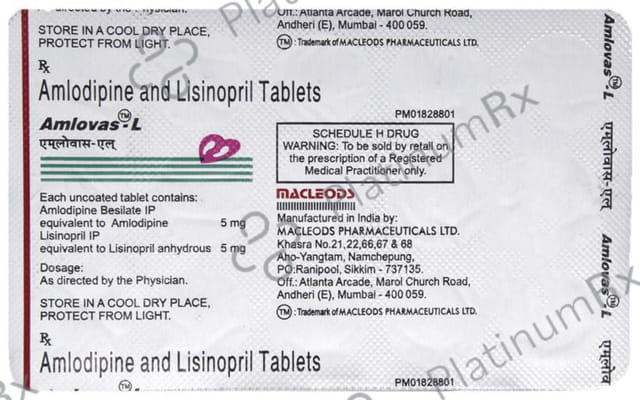 Amlovas L 5/5mg Tablet 15s
