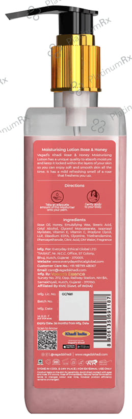 Vagad's Khadi Herbal Moisturising Lotion Rose and Honey