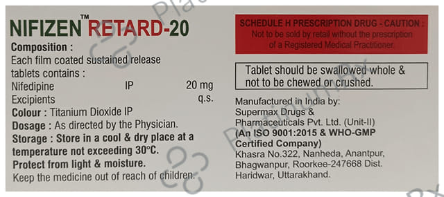 Nifizen Retard 20mg Tablet SR 10s