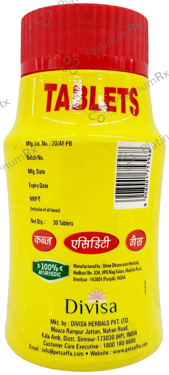 Pet Saffa Natural Laxative Tablet 30s