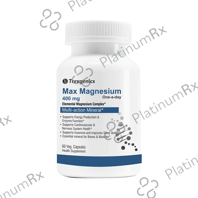 Trexgenics Max Magnesium 400mg Veg. Capsules