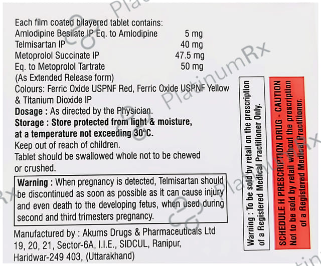 Telmistrum MT AM 50mg Tablet ER 10s