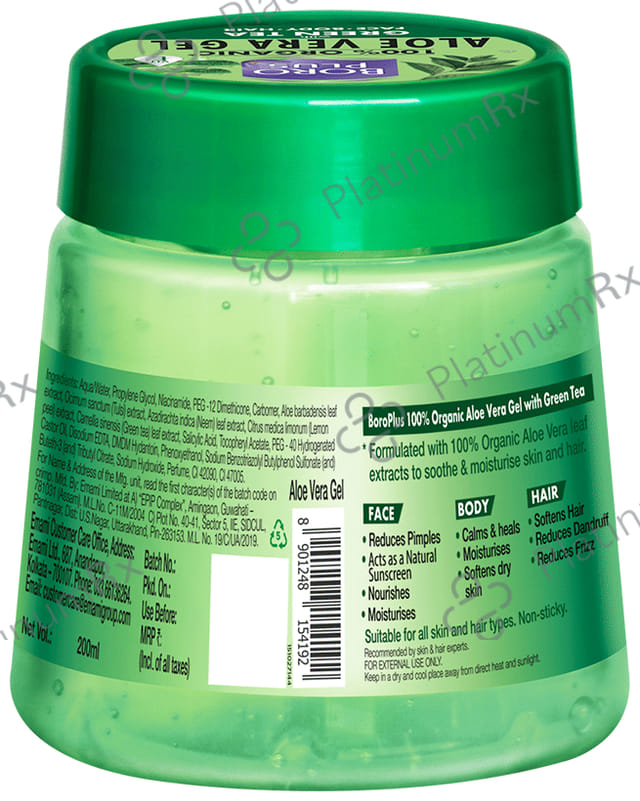 Boroplus 100% Organic Aloe Vera Gel 200ml