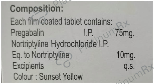 Pregablu NT 10/75mg Tablet 10s