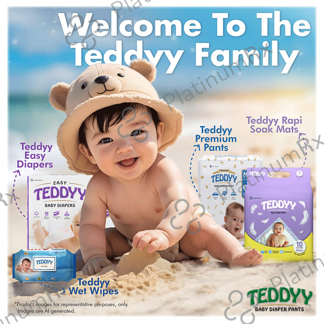 Teddyy Easy Baby Diaper Pants with Soft Elastic Medium 50s