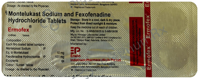 Ermofex 120/10mg Tablet 10s