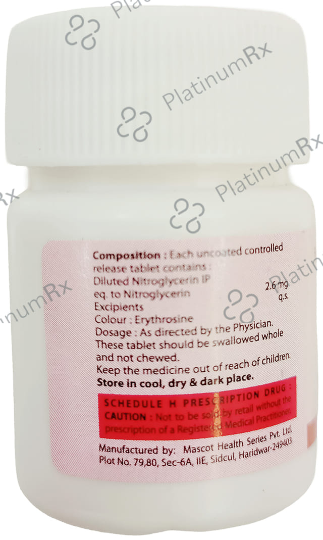 Nitrozest 2.6mg Tablet CR 30s