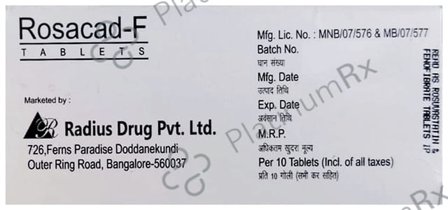 Rosacad F 160/10mg Tablet 10s
