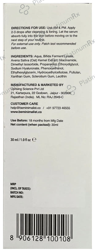 Minimalist 05% Niacinamide Face Serum 30ml