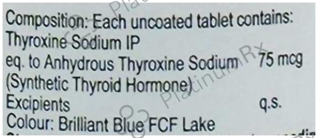 Thyroneed 75mcg Tablet 120s