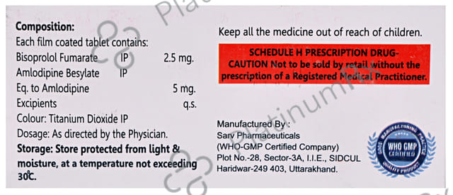 Bisopace AM 5/2.5mg Tablet 10s