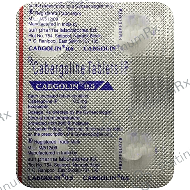 Cabgolin 0.5mg Tablet 4s