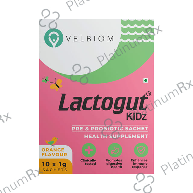 Velbiom Lactogut Kidz Sachet (1gm Each) Orange