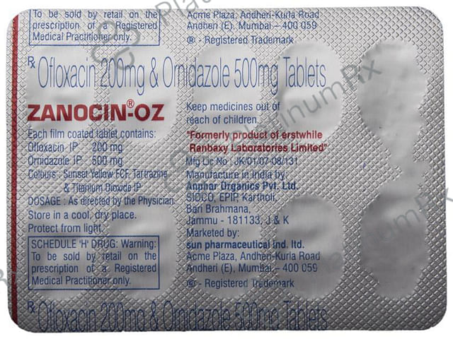 Zanocin OZ 200/500mg Tablet 10s