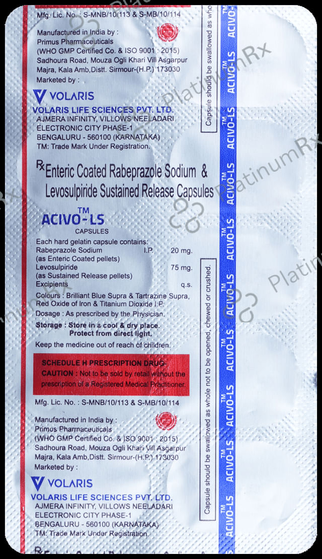 Acivo LS 75/20mg Capsule 10s