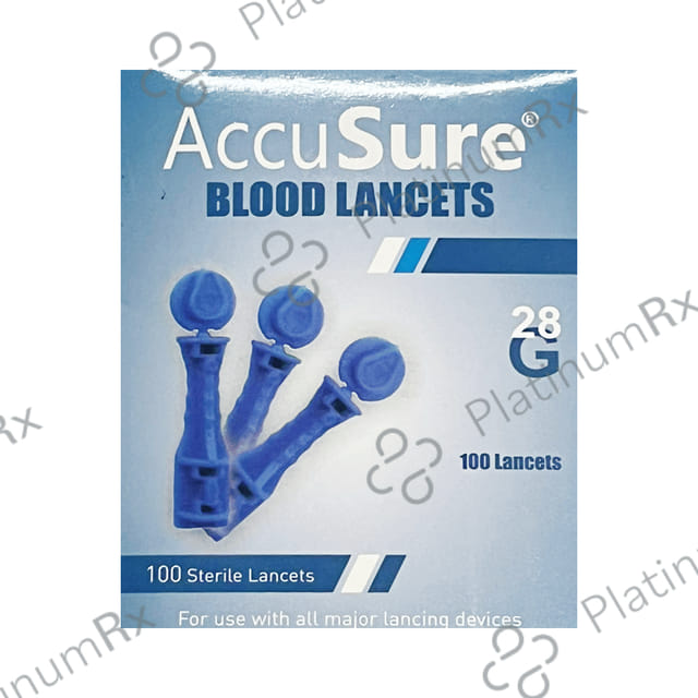 AccuSure Round Blood Lancets (100 Each) 1 Unit