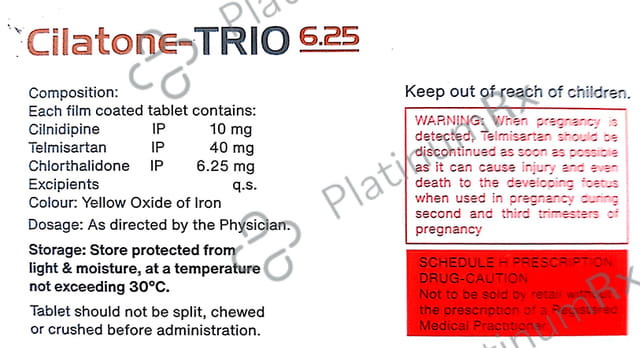 Cilatone-Trio 6.25 Tablet