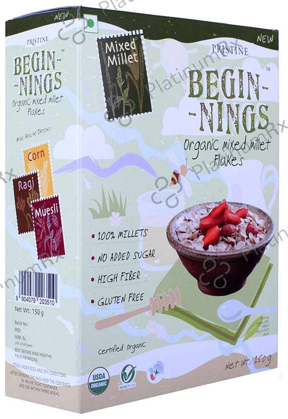Pristine Beginnings Organic Mixed Millet Flakes 150 gm