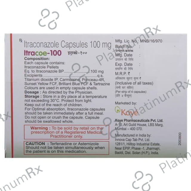 Itracoe 100 Capsule 10 Capsule