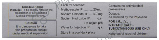 Folitrax 20mg Injection 1ml