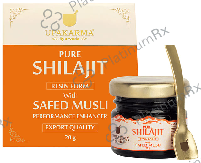Upakarma Ayurveda Pure Shilajit Resin Form with Safed Musli Performance Enhancer