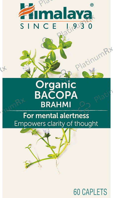Himalaya Organic Brahmi - Mind Wellness- Improve Alertness - Caplet 60 caplets