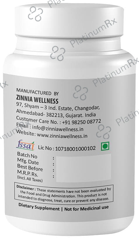 Zinnia Wellness Olive Leaf Extract Veggie Capsule