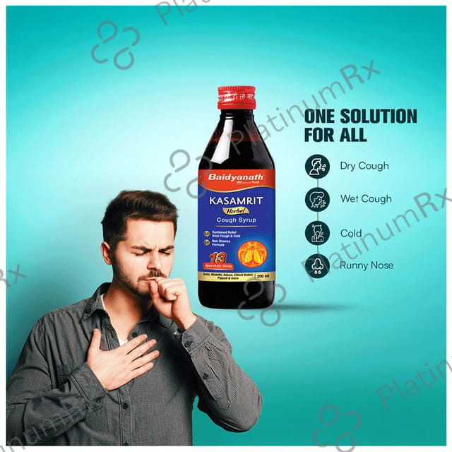 Baidyanath (Noida) Kasamrit Herbal Cough Syrup 200 ml