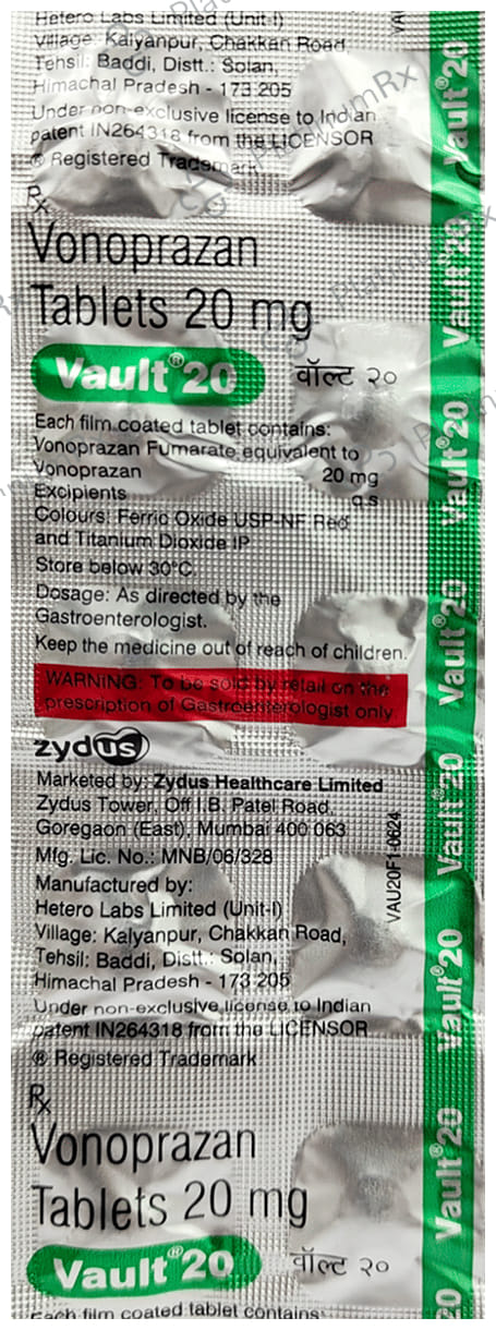 Vault 20mg Tablet 10s
