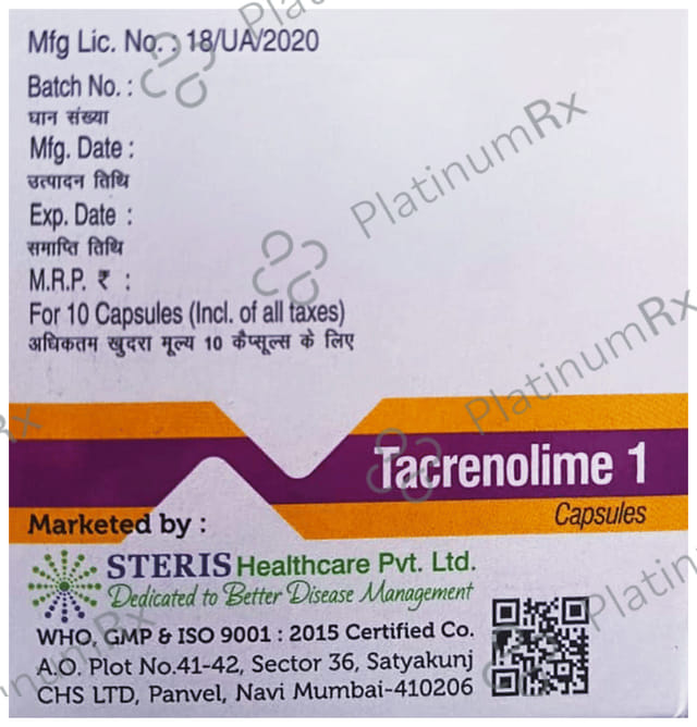 Tacrenolime 1mg Capsule 10s