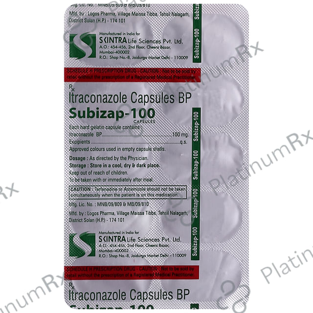 Subizap 100mg Capsule