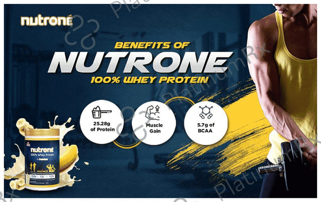 Nutrone 100% Whey Protein Powder Banana Vanilla with Shaker Free