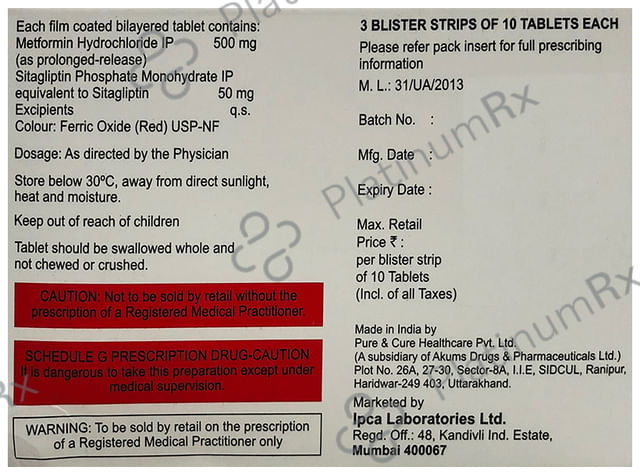 Suitglip M XR 50/500 Tablet