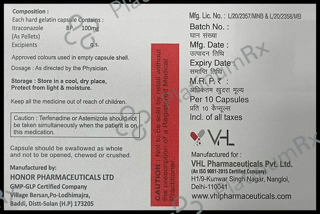 Fungeezole 100mg Capsule