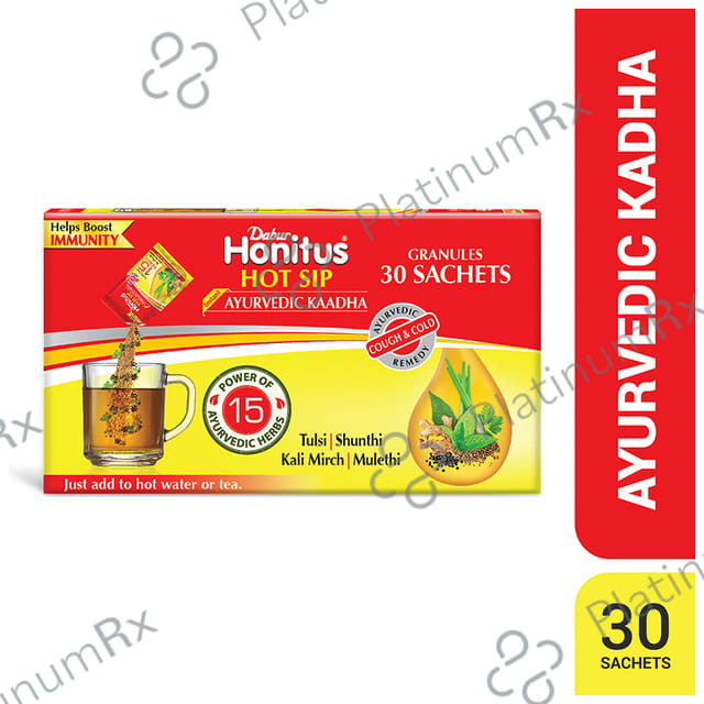 Dabur Honitus Hot Sip Ayurvedic Kaadha 4gm (Pack of 7s)