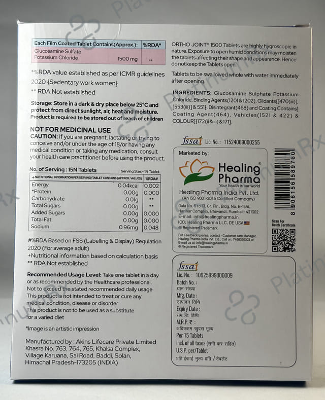 Orthojoint 1500mg Tablet 15s