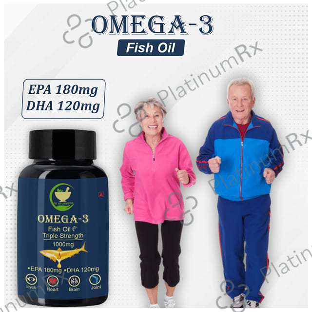 Fij Ayurveda Omega 3 Fish Oil Triple Strength 1000mg Capsule 60s