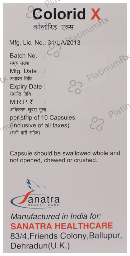 Colorid X Capsule SR 0s